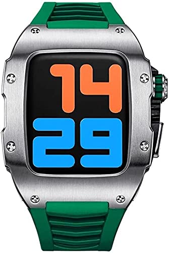 Cadre en métal pour iWatch Series 7 avec bracelet fluorescent haut de gamme
