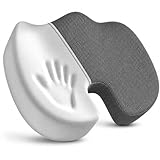 BLISENCHY Large Memory Seat Cushion for Office Chair Pressure Relief Sciatica & Tailbone Pain Relief Memory Foam Firm Coccyx Pad for Long Sitting, for Office Chair, Gaming Chair and Car Seat (Gray)