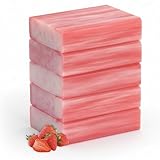 Simple Scents Australia Melon Strawberry Scented Natural Soap Bars (5 Bars), 3.5oz Moisturizing French Triple Milled Soap Bars Enriched with Shea Butter - Pure Plant Oil Bath & Body