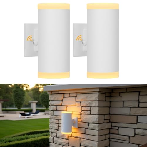 Image of Dusk to Dawn Outdoor Wall Lantern, Anti-Rust Waterproof Wall Lamps