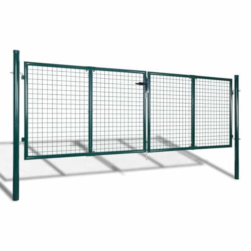 vidaXL Gartentor 289x125/306x175cm Doppeltor Zauntür Tor Garten Zaun Pforte