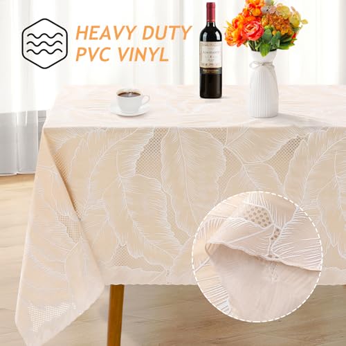 Kaixinbao Waterproof Lace PVC Vinyl Rectangle Tablecloth, 54x78 Inch - image 4