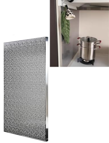 Heat Shield Board, Aluminum Heat Shield Mat, Gas Stove Splatter Screen, for Grill, Stove, Oven and Refrigerator, Oil Resistant(Magnetic,30*60*2cm)