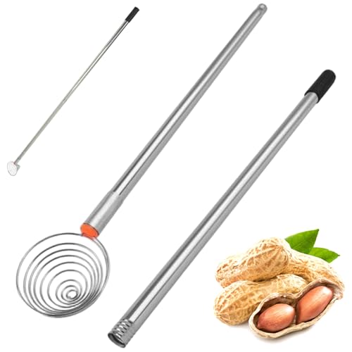 Recolectador de nueces, colector de nueces, captador Superior de recolectores de Acero Inoxidable con manija Largo, desmontaje de cáscaras de recolección de caparazón de recolección de capricho de ma