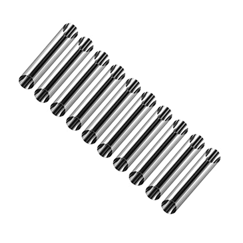 Unomor 10pcs Stainless Steel Cannoli Molds Large Screw Tube Pastry Making Molds for Croissants Reusable Baking Tubes for Home Store Use Easy to and Maintain Dark Grey