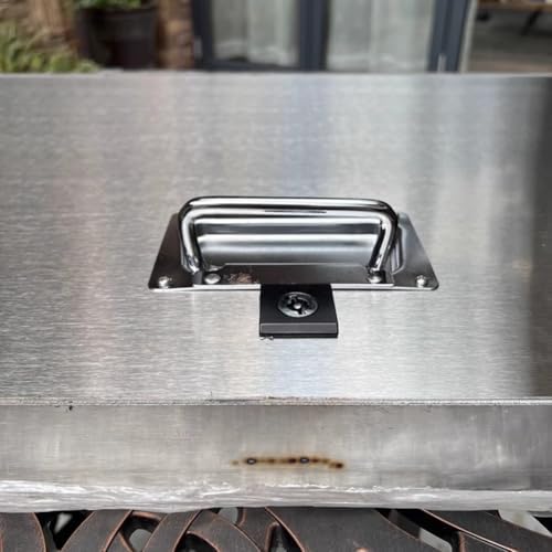 Customizable 304 Stainless Steel Access Door with Lock & Handle - Recessed Sewer Manhole Cover for Basement & Attic Vent (40x40x5 cm) - Durable & Secure Design
