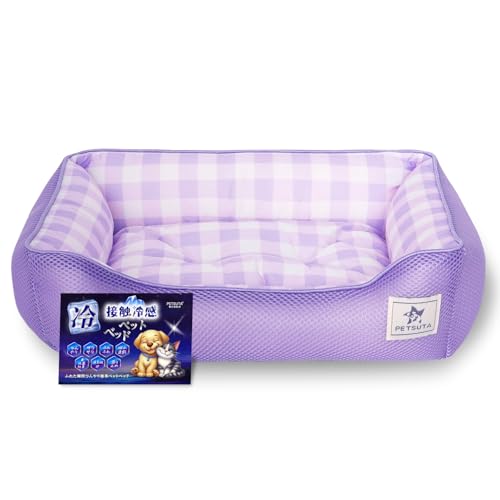 PETSUTA �� �L �x�b�h �� �⊴x3D���b�V���f�� �y�b�g�x�b�h �`�F�b�N�� ��^�� XL 52x70x20cm �p�[�v��