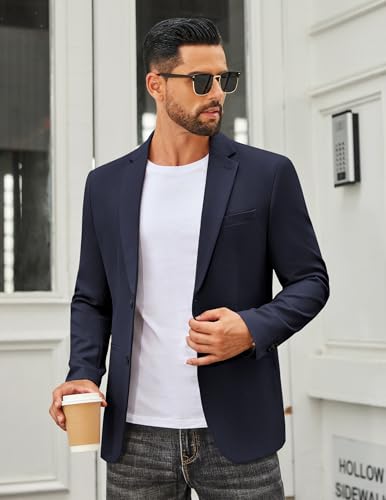 COOFANDY Men's Casual Blazer Slim Fit Two Buttons Sport Coat Lightweight Suit Jacket4