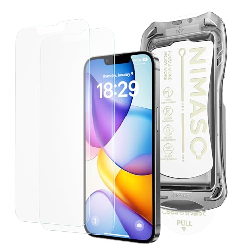 NIMASO for iPhone 17e/16e/13 Pro/13/14 Screen Protector, 2 Pack Matte Tempered Glass Screen Protector for iPhone 17e, Anti-Glare, Anti-Fingerprint, Auto-Dust Removal, Instant Installation(6.1 inches) - image 1