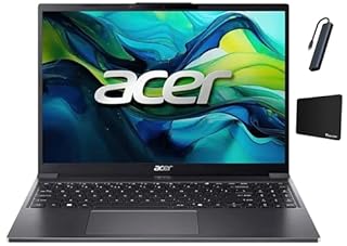 acer Aspire Go 15 Laptop, 15.3" WUXGA(1920 x 1200) IPS Display, Intel i5-1334U, 16GB DDR5 RAM, 256GB PCIe SSD, Windows 11 Home, Wi-Fi, Bluetooth, Steel Gray with TGYAccessories