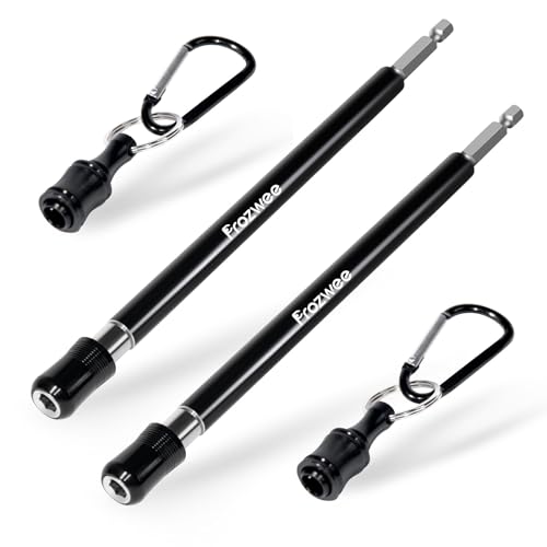 Prozwee 2-Pack 8.6-Inch Quick Release Bit Holder with Free-Spinning Sleeve,1/4" Hex Shank Drill Bit Extension for All Impact Driver Screws Nuts Drill,Quick Change Makes Work Easier