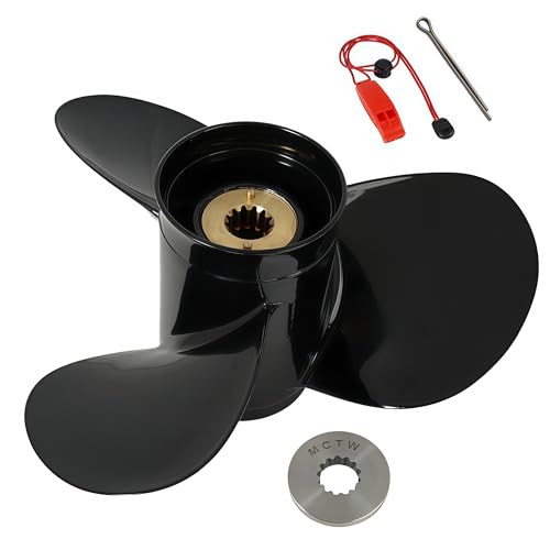 QIKIRUO 11 3/8x12 Propeller fit Mercury 25-75HP Outboard Motor