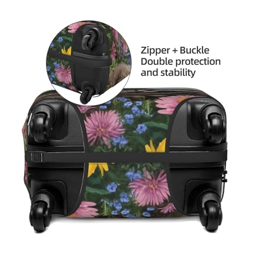 Raccoon Animal Luggage Cover Elastic Washable Protector Anti-Scratch Travel Suitcase Covers With Concealed Zipper For 18-32 Inch Luggage Medium4