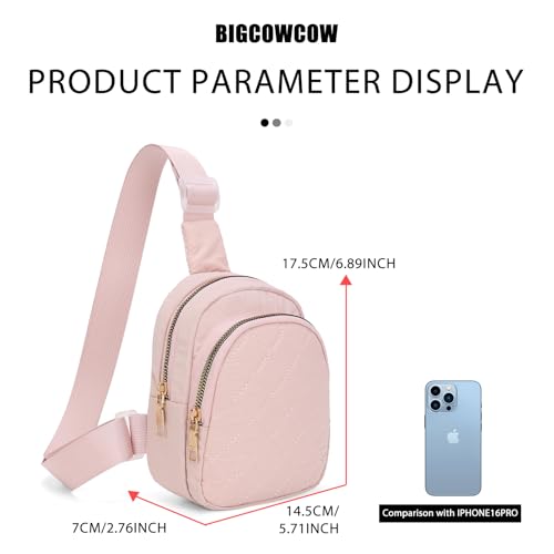 Small Crossbody Bags for Women Travel,Hiking Sling Bag for Men (Pink, Mini)3