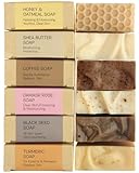 Bar Soap Set for Normal Skin – Natural Soap, Cold Processed Castile Soap Bar, Honey & Oatmeal soap, Blackseed, Shea Butter, Rose essential oil, Coffee, Turmeric Soap Bar (6PK) -  AUTHENTIC BATH & SOAP