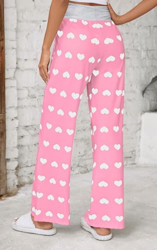 Image of Women Pajama Pants Comfy Lounge Wide Leg Casual Stretch Palazzo Drawstring Pj Bottoms Pants S-3XL