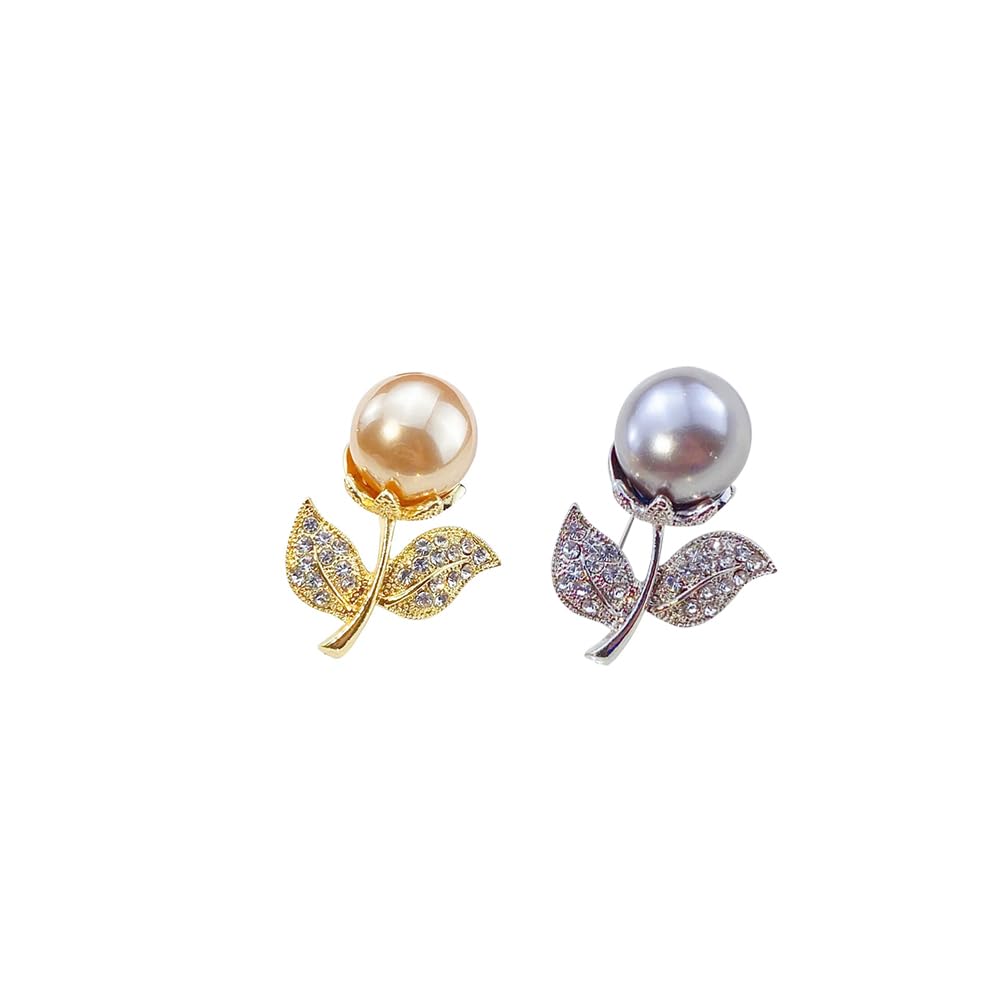 Elegant Floral Brooch Pins for Women, Sweater Shawl Silk Cardigan Lapel Pins, Cardigan Jewelry Suit Shirt Accessory with Crystal CZ Flowers Brooches Pins for Women