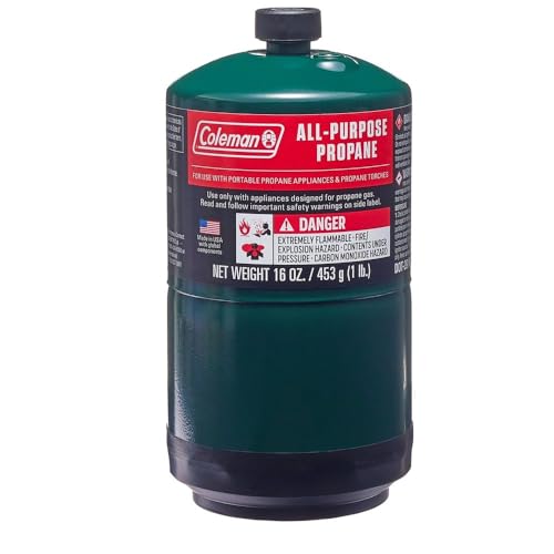 Propane Cylinder Replacement Tank 16 Oz. (1 Pack) All-Purpose Propane Fuel For Heating Cooking Lighting and Emergencies