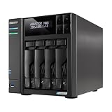Asustor Lockerstor 4 Gen2+ AS6704T v2 4 Bay NAS, Intel Quad-Core CPU, Dual 5GbE Ports, 4GB DDR4, 4 M.2 SSD Slots, HDMI, Plex Media Server, Video Editing, Creator, Network Attached Storage (Diskless)