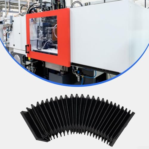 HGR20 Housse de soufflet de guidage linéaire flexible et télescopique en accordéon pour fraiseuse CNC et bouclier en tissu résistant à l'huile et à l'eau (longueur étirée 200 mm) – vue 4