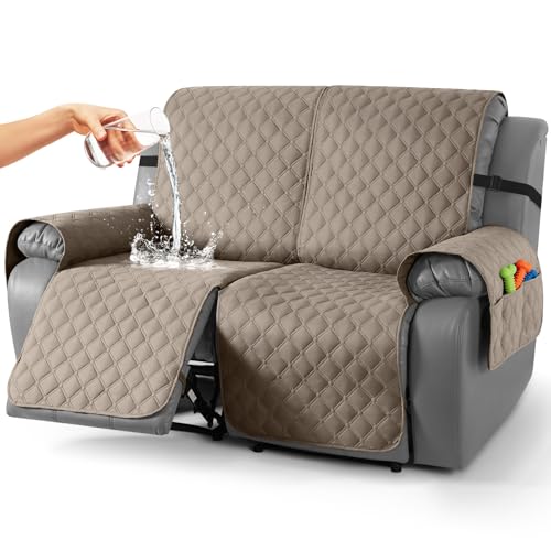 Image of TAOCOCO Waterproof Recliner Covers(Grayish Brown, 2 Seater)