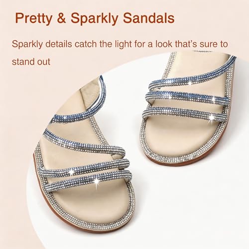 Image of Girls Dress Sandals Comfy Hook and Loop Summer Shoes for Toddlers