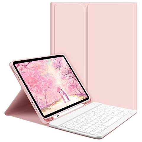 GOOJODOQ Keyboard Case for iPad Air 4 10.9" 2020 with Pencil Holder, Auto Wake/Sleep Smart Cover with Magnetically Detachable Wireless Bluetooth Keyboard Cover