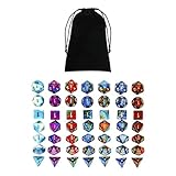 rongweiwang Polyedrische Würfel aus Acryl, Casino Spiel, Polyedrisches Set, Mathematik Lernsortiment, Spieleauswahl, Tischspiele, Ästhetisch anspruchsvolle Rollenspiele, Großpackung