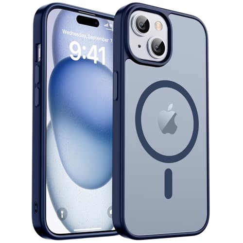 zapica Magnetic for iPhone 15 Case & iPhone 14 Case, Navy Blue