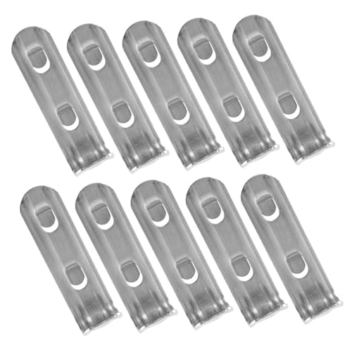 SEWOART 10 Piezas Clips Soporte Estante Acero Inoxidable para Frigorífico y Congelador Diseño Curvado Seguro Compacto y Fácil Instalación Compatible Mayoría de Refrigeradores Domésticos