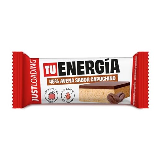 JustLoading Barritas Energéticas con 45% de Avena Sabor Capuchino & Chocolate – Fuente de Fibra y Energía– Sin Aceite de Palma – Pack 9 Unidades de 60 g