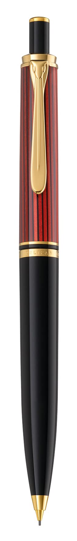 Pelikan Bleistift Souverän 400, Schwarz-Rot, hochwertiger Druckbleistift im Geschenk-Etui, 905000