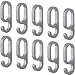 Produktbild Gedotec Einhängehaken Kunststoff silber- für Schrankstange Oval H10623 | 10 Stück - Kleiderhaken für Ovalstangen | 60 x 23 mm (H x B) | Aufhänger - Haken zum Schieben auf das Oval-Schrankrohr