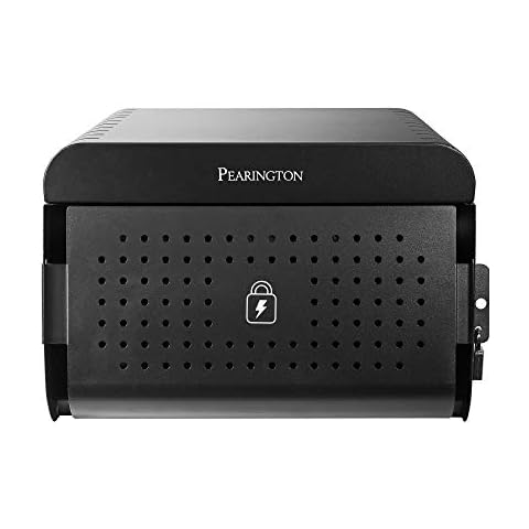 Pearington 12 Device Portable Charging Station for Tablets, iPads, Chromebooks, and Laptop Computers with Lock, Surge Protection, for Classroom or Office Cover