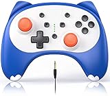 Einzigartiges Kitty-Design und umfassende Funktionen – Der Vivefox Switch Pro Controller verwendet ein Cartoon-Katzen-Design mit bezaubernden Farben. Umfangreiche Funktionen mit einem 6-Achsen-Gyro-Sensor, Dual-Motor-Vibration, Bewegungssteuerung, einstellbarer Turbo/Auto-Turbo-Funktion, Capture-Taste und Kopfhöreranschluss, was diesen Pro Controller sowohl mit Aussehen als auch Funktionen macht