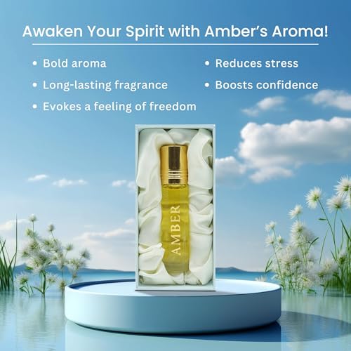 Image of Tatha Amber White Musk Attar 10 ml | Alcohol-Free Perfume Oil | Long Lasting Fragrance | Aged in Sandalwood | Unisex Ittar for Men & Women