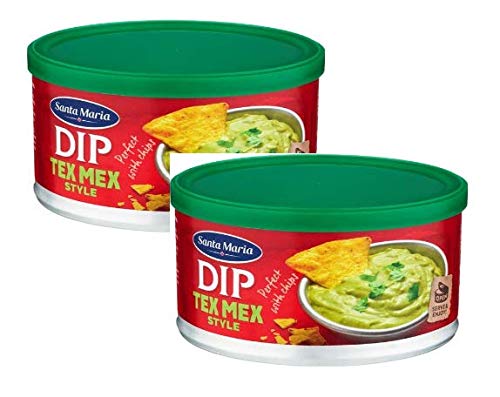 Santa Maria Dip Tex Estilo Mex/Salsa de Guacamole Preparación Mexicana de Aguacate y Chiles - 2 x 250 Gramos