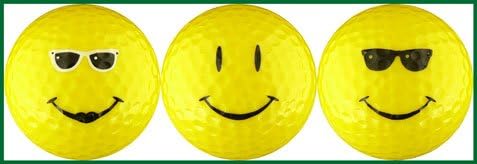 EnjoyLife Inc Yellow Happy Face Variety Golf Ball Gift Set