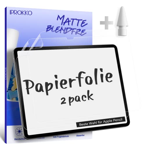 2 Stück Like Paper Folie Kompatibel mit iPad 10. Gen 10,9 Zoll 2022/iPad 11. Gen(A16) 11 Zoll 2025, Matte Papierfolie Papier Bildschirmschutz Schutzfolie Film Screen Protector for Zeichnen, Schreibe