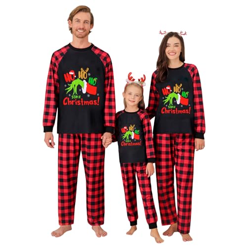 Christmas Family Matching Pajama Sets - Long Sleeve Cute Pjs for Toddler Girls & Boys, Size 6-7