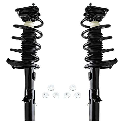 Image of Detroit Axle - Struts Shocks for 2012 2013 Ford Focus Complete 2 Front Struts with Coil Spring 2 Rear Shock Absorbers Replacement Quick Install Ready Strut Assembly