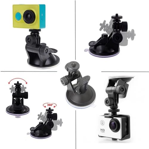 Image of 2 Pack Dash Cam Suction Cup Mount with 1 /4 Screw Thread Windshield Camera Holder Stand for Car Dashcam GPS Driving DVR Action Camcorder Phone Bracket Video Recorder