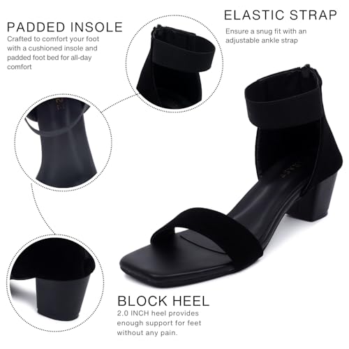 Image of TRASE Fancy And Comfortable Block Heel Sandals With Ankle Strap For Women And Girls - Women Footwear Heels - Stylish Block Heel Sandals For Women - Comfortable Ladies Heel Sandal