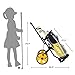 KVV Adjustable 2-Wheel Golf Cart for Juniors from 3 to 10 Years Old(Charcoal/Yellow)