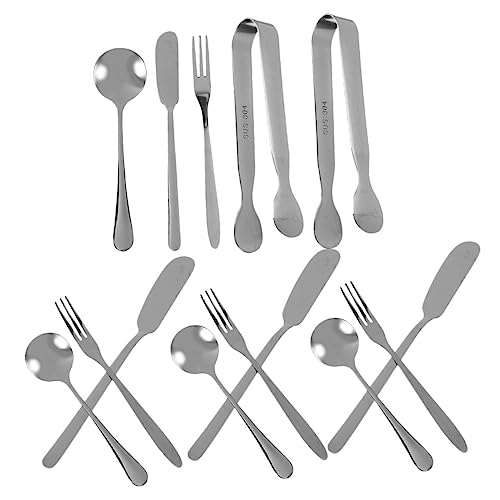 STOBAZA Stainless Steel Cutlery Set Cheese Tools Cheese Spreader Honey Spoon Kitchen Essentials