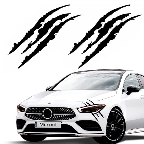 2 PCS Autocollant Voiture Scratch Stickers Tuning Voiture Griffe Autocollant Voiture Tuning Autocollant Moto Pour Phares,Motos,Camions,Autocollants Réfléchissants en...