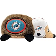 NFL Miami Dolphins Plush Hedgehog Toy for Dogs & Cats, Cool Soft Pet Toy for Fun and Interactive Play, Dog Chew Toy with Squeaker, Licensed Hot Pet Toy