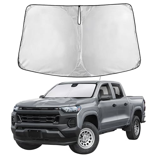 Image of EcoNour Windshield Sunshade Compatible for Chevrolet Colorado 2023-2024 2025 2026, Sun Visor for Front Windshield & Window Sun Shade Cover, UV Heat Blocker & Protector, Car Accessories