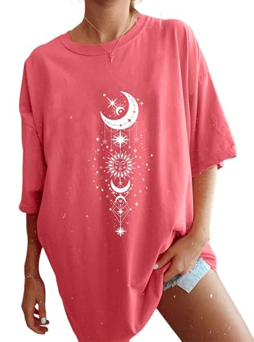 Image of Remidoo Oversized Graphic Tshirts for Women Casual Loose Fit Short Sleeve Tee