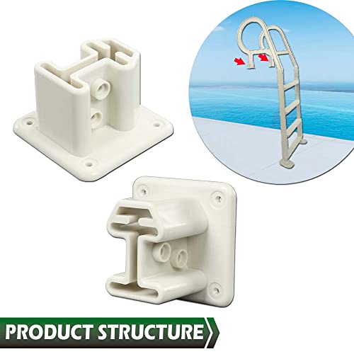 Escalera para piscina de resina blanca 2 piezas miniatura 3